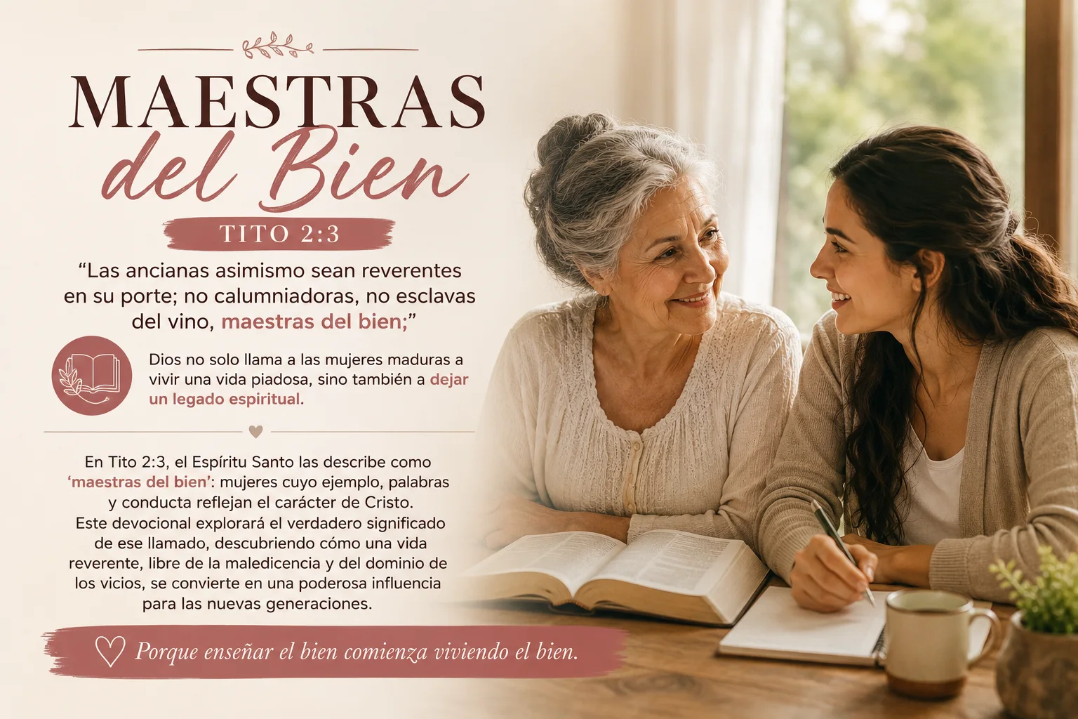 Portada de Devocional - Maestras del Bien
